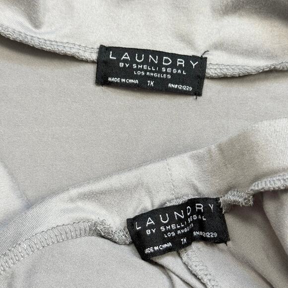 Laundry by Shelli Segal Gray Pajama Set 1X Super Soft Stretchy 2-Piece - Picture 4 of 6